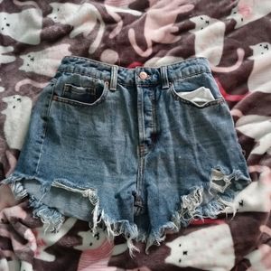 High Rise Jean Shorts